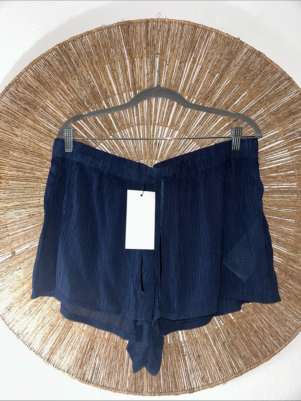 Zara Dark Navy High-Waist Summer Shorts